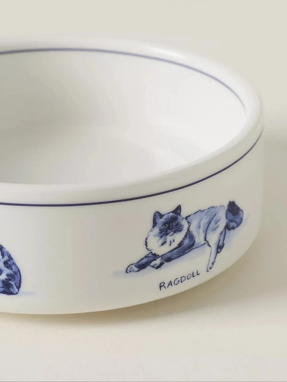Anthropologie Molly Hatch Stoneware Pet Bowl Cat